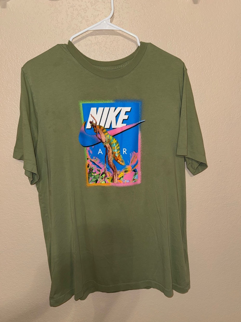 Nike Air Olive Green Short Sleeve Tee Shirt Size XL